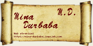 Mina Durbaba vizit kartica